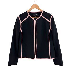 Black Label Evan Picone Open Front Jacket Blazer Lined Size 18 Dressy